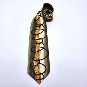 Vintage Di Maggio 100 Silk Hand Made Men's Tie Abstract Swirl Pattern